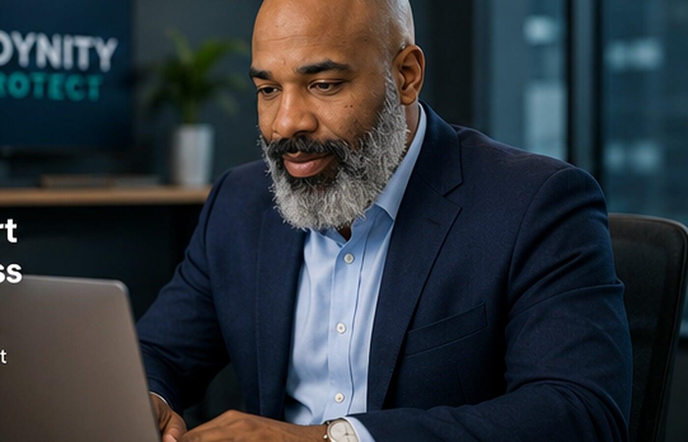 Lawrence Joy Jr. reviewing business technology strategy for Joynity Labs